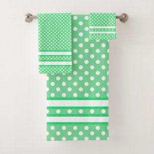 Stripes and Polka Dots Bath Towel Set