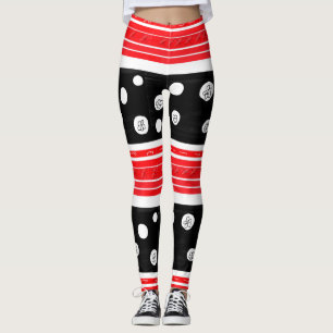Stripes And Polka-Dots Leggings