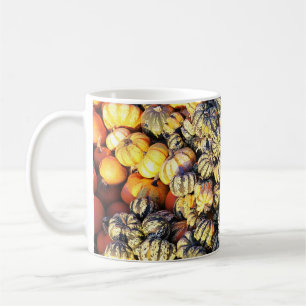 Stripes And Pumpkins Coffee Mug