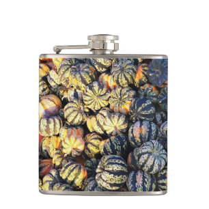 Stripes And Pumpkins  Hip Flask