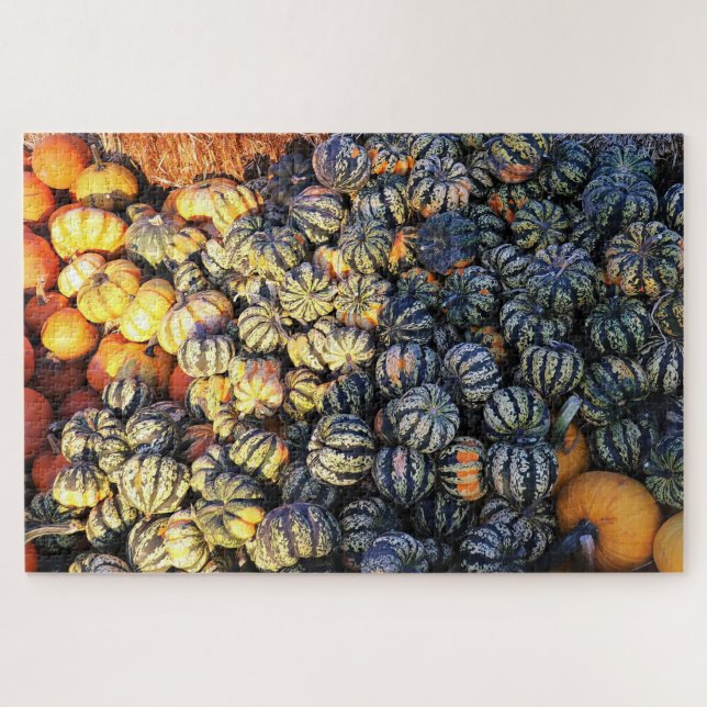 Stripes And Pumpkins  Jigsaw Puzzle (Horizontal)