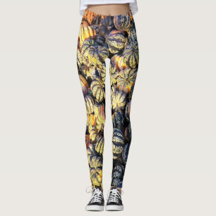 Stripes And Pumpkins Leggings
