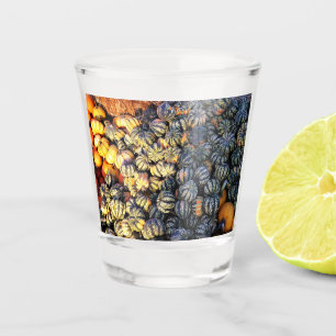 Stripes And Pumpkins Shot Glass