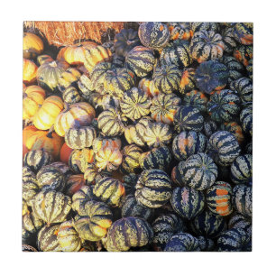 Stripes And Pumpkins Tile