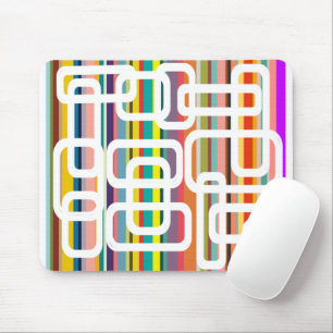 Stripes and Rectangles Mouse Mat