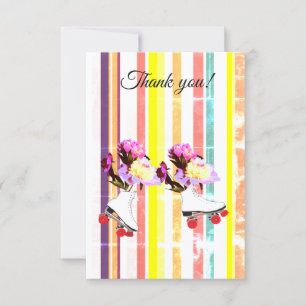 Stripes and Rollers  Thank You Card