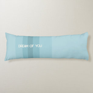 Stripes and Words on Pastel Blue Something Body Cushion