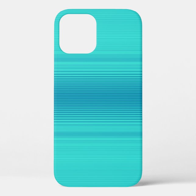 Stripes - Aqua Turquoise Cyan Blue Case-Mate iPhone Case (Back)