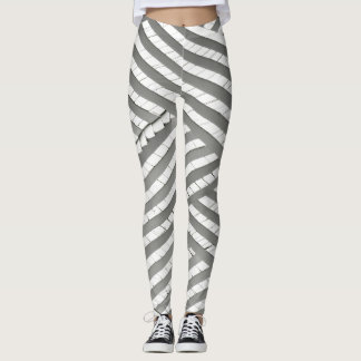 "Stripes, Architecture, and Modern Leggings" Leggings