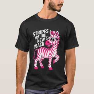 Stripes are The New Black with Pink Zebra T-Shirt