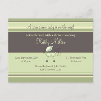 Stripes Baby Shower Invitation