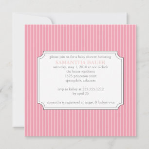 {stripes}  baby shower invitation