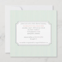 {stripes} baby shower invitation