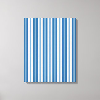 Stripes Background Blue and White Canvas Print