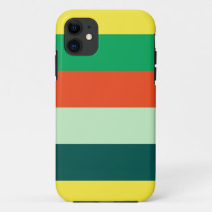 Stripes Background (Yelow, Orange, Green, Blue) iPhone 11 Case