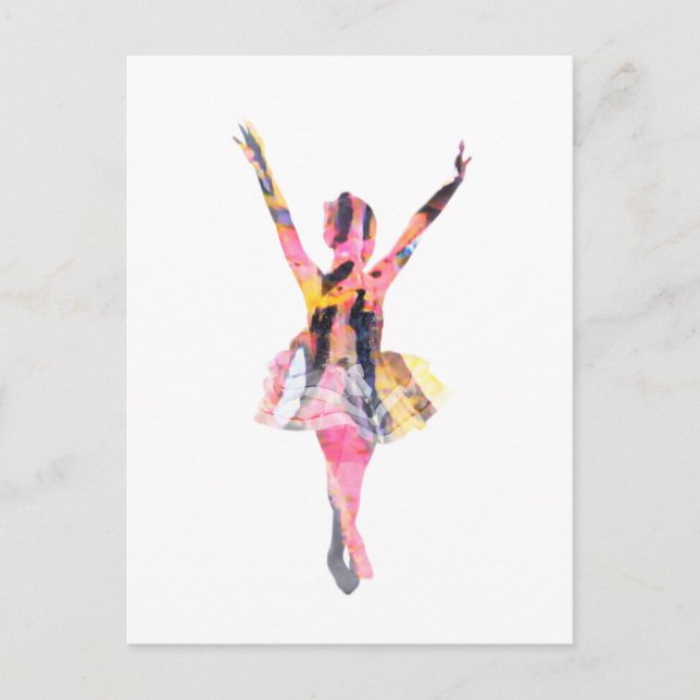 Stripes ballerina postcard (Front)