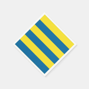 Stripes Blue & Yellow Customisable Napkin
