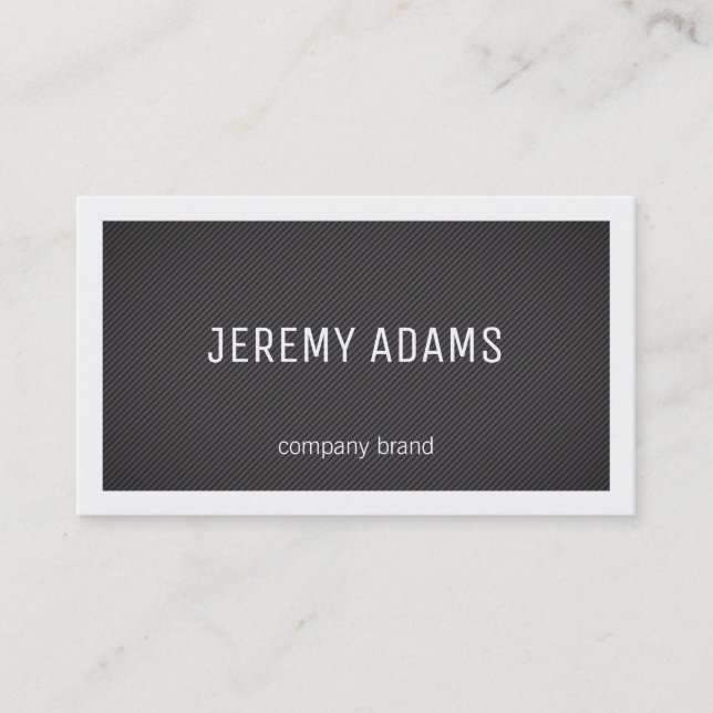 Stripes | Border (white) / Contact Icons Business Card (Front)