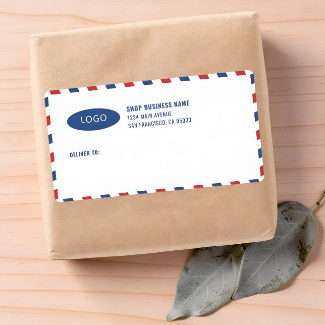 Stripes Business Logo Mailing Shipping Labels (Creator Uploaded)