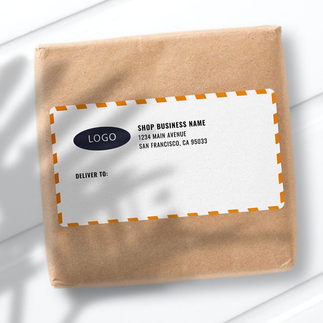 Stripes Business Logo Thanksgiving Shipping Labels (Creator Uploaded)