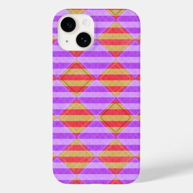 Stripes, Diamonds, Spot Pattern by Shirley Taylor Case-Mate iPhone Case (Back)