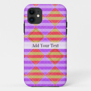 Stripes, Diamonds, Spot Pattern by Shirley Taylor iPhone 11 Case