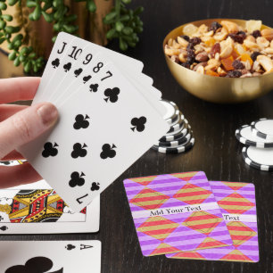 Stripes, Diamonds, Spot Pattern by Shirley Taylor Playing Cards