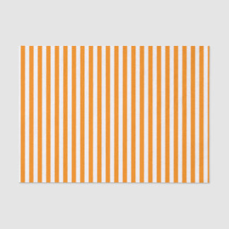 Stripes Even Orange and White Tissue Paper
