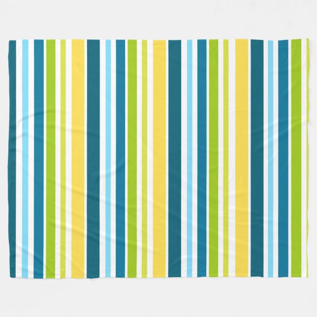Stripes Fleece Blanket (Front (Horizontal))