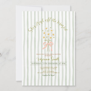 Stripes Fresh Off The Market Summer Bridal Shower Invitation