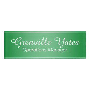 STRIPES gradients - green + your ideas Name Tag