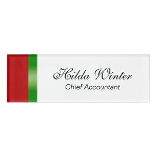 STRIPES gradients - olive green + your ideas Name Tag