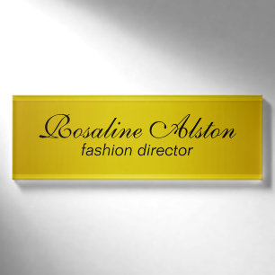 STRIPES gradients - olive yellow brown + your idea Name Tag