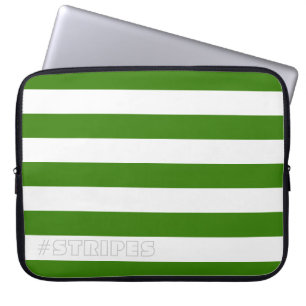 STRIPES Green on any Colour Laptop Sleeve