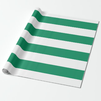 Stripes | Green & White | Customisable | Wrapping Paper
