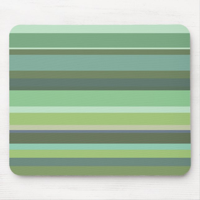 Stripes horizontal green mouse mat (Front)