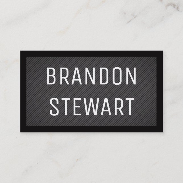 Stripes II | Border (black) Business Card (Front)