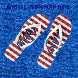Stripes In Abstract  Flip Flops