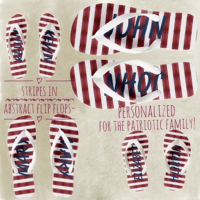 Stripes In Abstract  Flip Flops (Creator Uploaded)