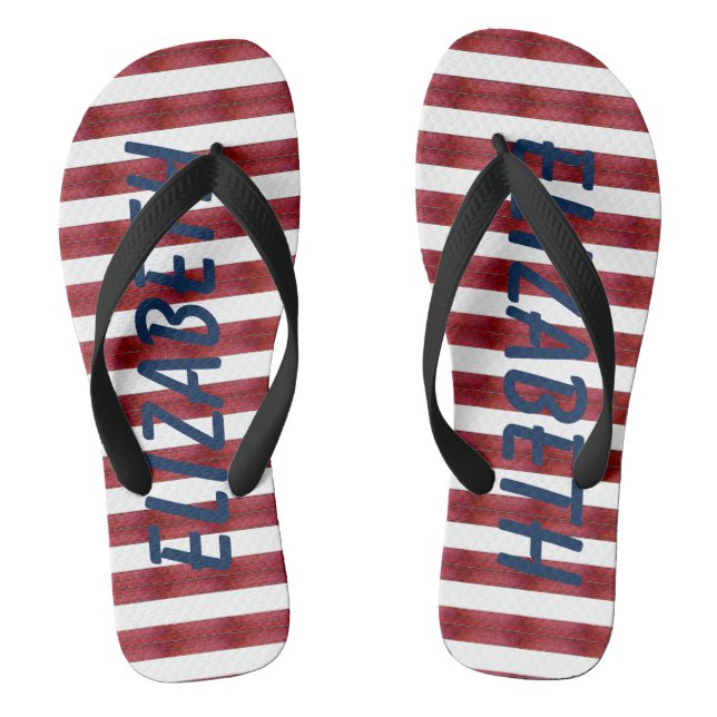 Stripes In Abstract  Flip Flops (Footbed)