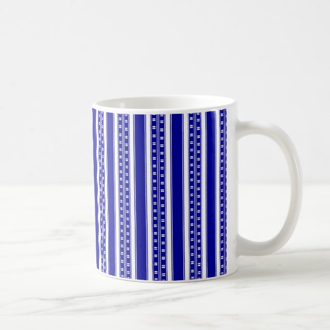 Stripes in China Blue Coffee Mug (Right)