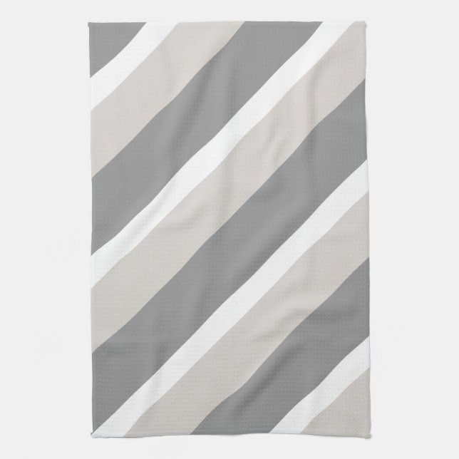 Stripes in Grey Tea Towel (Vertical)