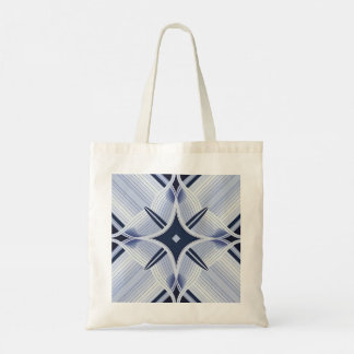 Stripes in harmony blue grey tote bag