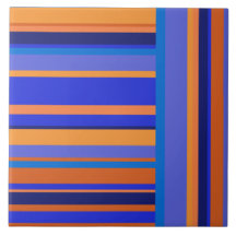 Stripes in Orange and Blue Striped Pattern
