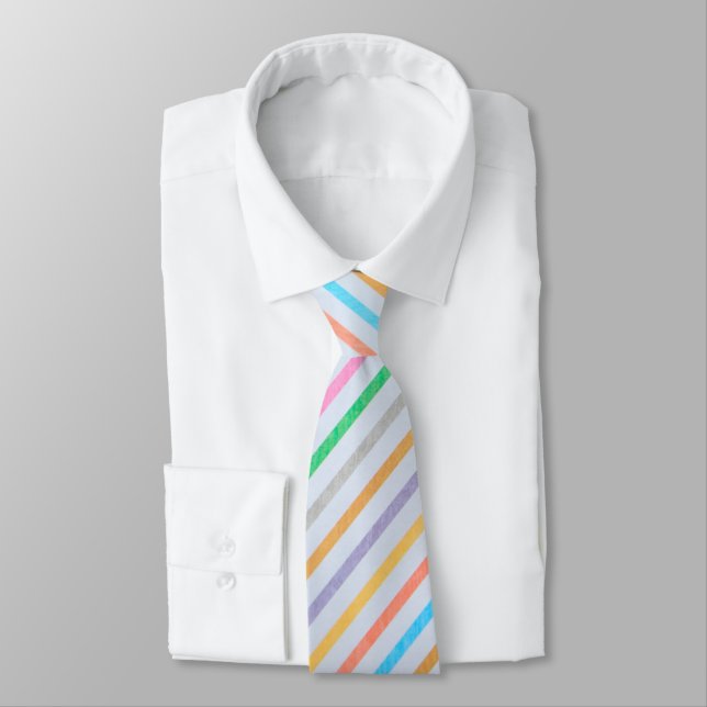 Stripes in pastel colours tie (Tied)