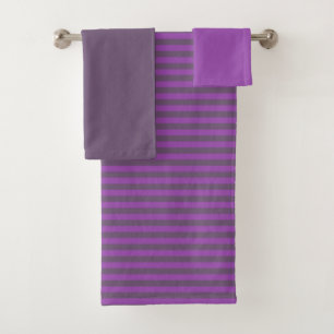 Stripes in Plum and Pink- Towel Set