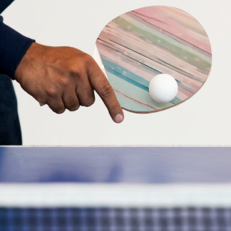 Stripes in Soft Shades Ping Pong Paddle