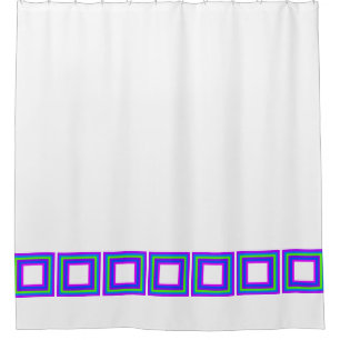 Stripes in Square Frame 3 + your ideas Shower Curtain