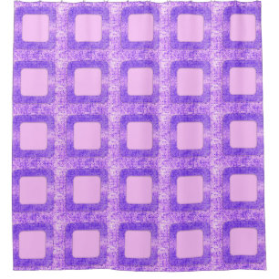 Stripes in Square Frame dots 2 + your ideas Shower Curtain