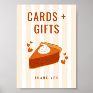 Stripes Little Cutie Pie Cards & Gifts Table Sign 